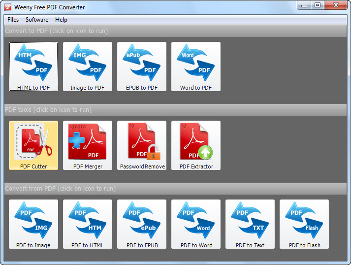 Weeny Free PDF Converter 1.0 software screenshot