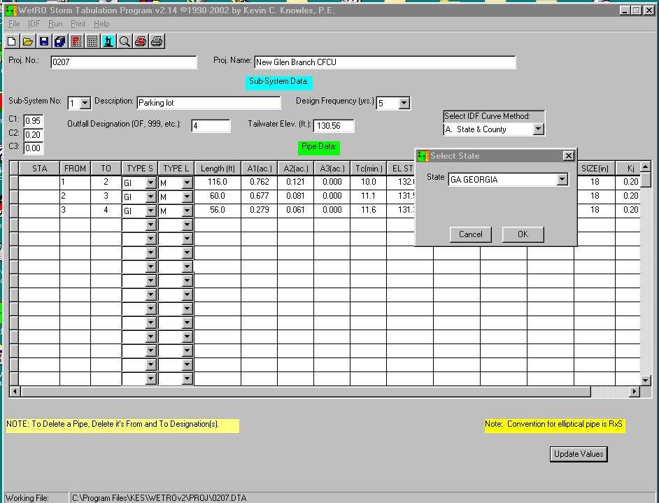 WetRO 2 software screenshot