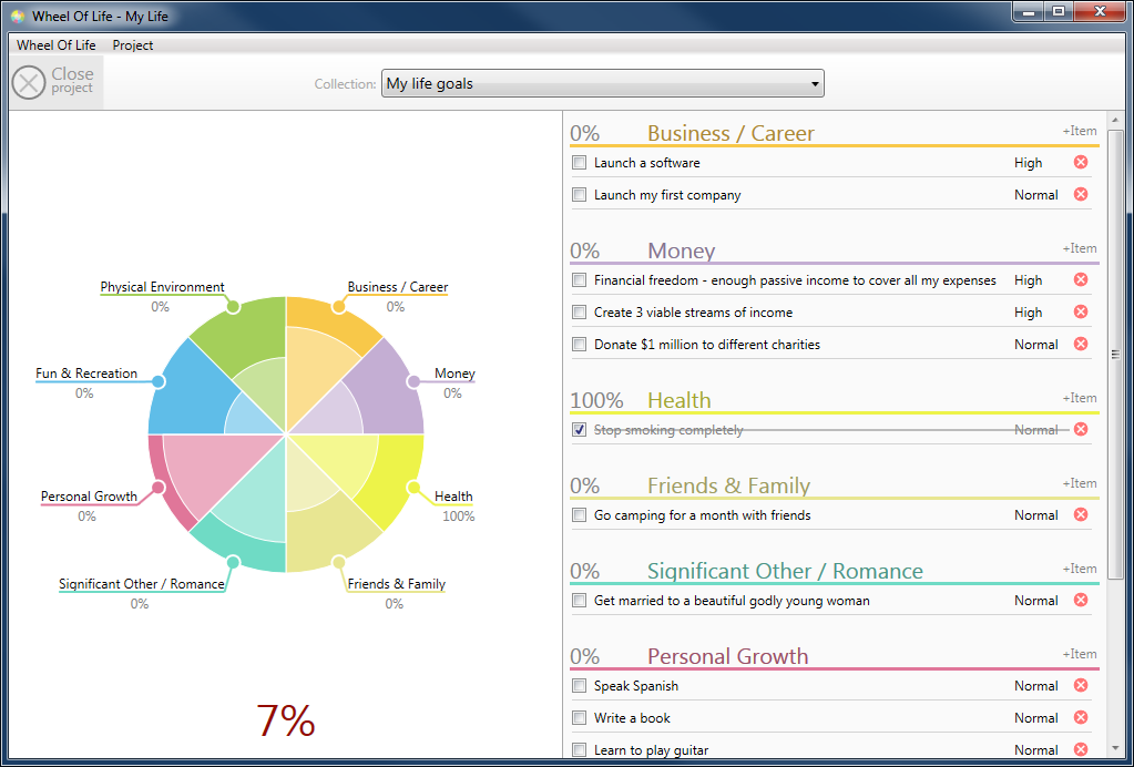 Wheel Of Life 2.0.5171.2035 software screenshot