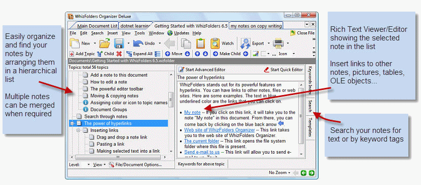 WhizFolders Organizer Pro 6.5.7 software screenshot