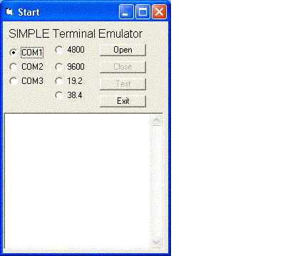 Win/CE Std Serial Comm Lib for eVB 3.3 software screenshot