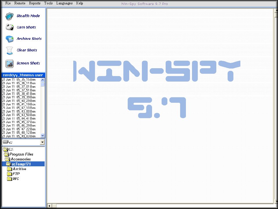 Win Spy Monitoring Software Pro 9.7 software screenshot