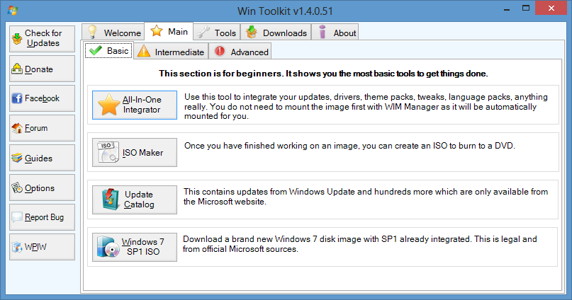 Win Toolkit 1.5.4.9 software screenshot
