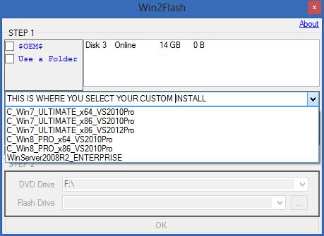 Win2Flash 1.0.0.0 software screenshot