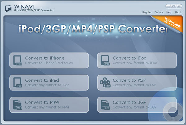 WinAVI 3GP/MP4/PSP/iPod Video Converter 4.4.2.4653 software screenshot