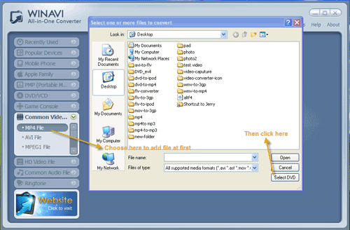WinAVI All-In-One Converter 1.7.0.4734 software screenshot