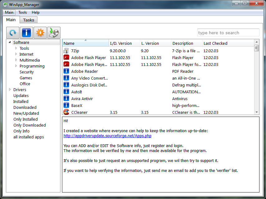 WinApp_Manager 13.06.29 software screenshot