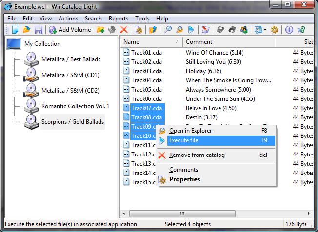 WinCatalog Light 2.6 software screenshot