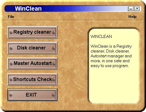 WinClean 2.0 software screenshot