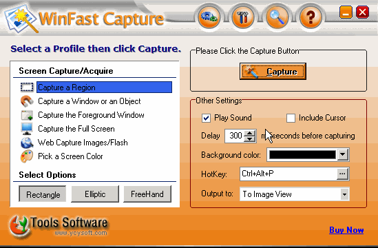 WinFast Capture 1.0 software screenshot
