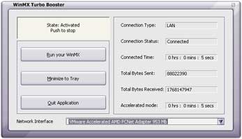 WinMX Turbo Booster 5.0.1 software screenshot