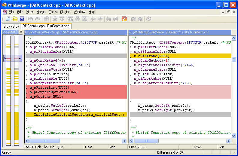 WinMerge 2.12.4 software screenshot