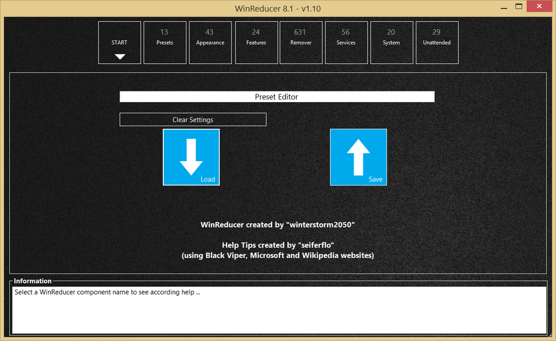 WinReducer EX-70 1.6.0.0 software screenshot
