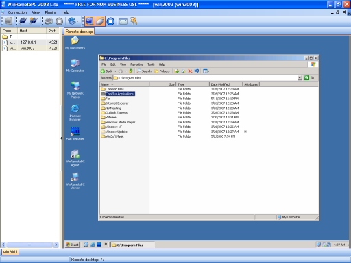 WinRemotePC Lite 2009.r2 software screenshot