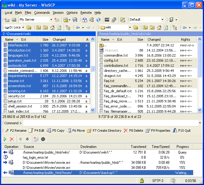 WinSCP 5.9.3.7136 software screenshot