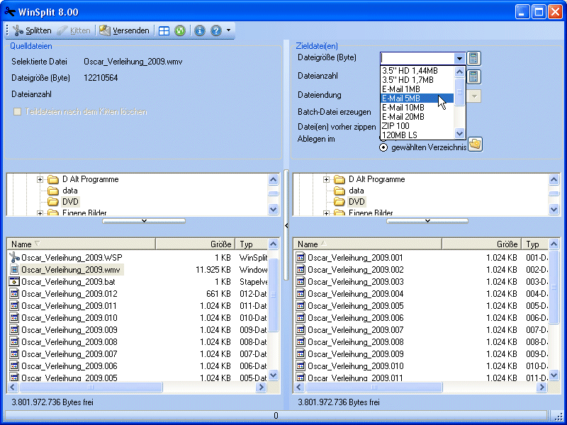 WinSplit 9.00 software screenshot