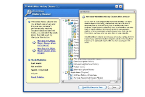 WinUtilities History Cleaner 3.95 software screenshot