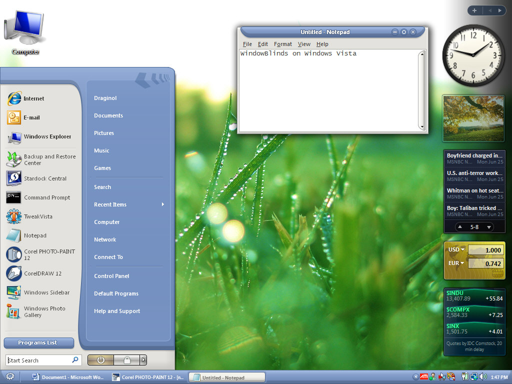 Windowblinds 5 5.51 software screenshot