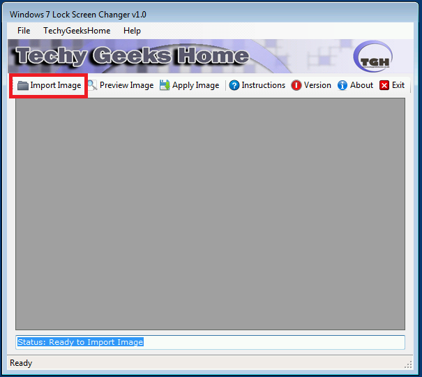 Windows 7 Lock Screen Changer 1.7 software screenshot