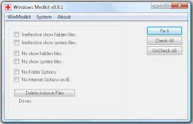 Windows Medkit 1.63 software screenshot