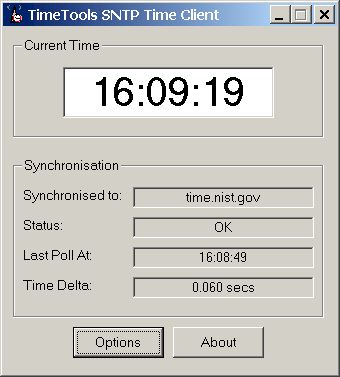 Windows NTP Time Server Client 1.0.0 software screenshot