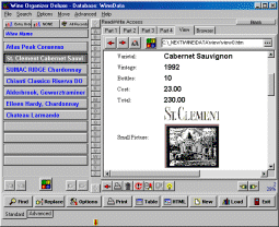 Wine Organizer Deluxe 3.7 software screenshot