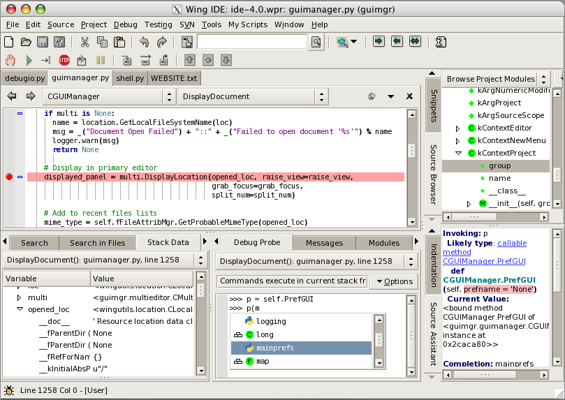 Wing IDE Personal 6.0.5-1 Rev f63b60c5c0dd software screenshot