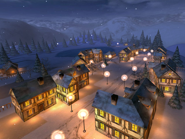 Winter Night 3D Screensaver 1.2 software screenshot