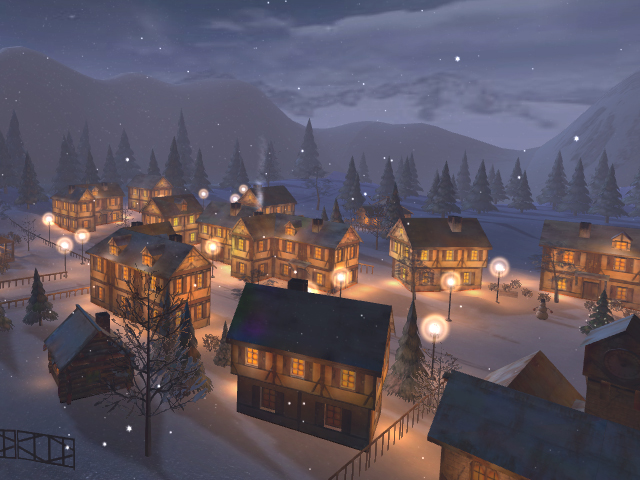 Winter Town 3D Screensaver 1.2 software screenshot