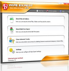 Wipe Expert 3.0.0.23 software screenshot