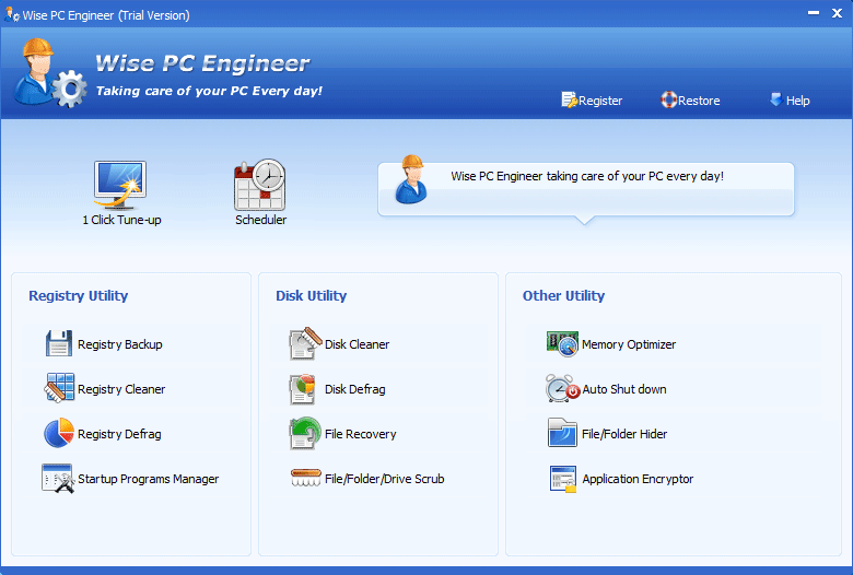 Wise PC Engineer 6.42 software screenshot