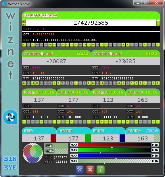 Wiznet Bineye 2.1.1 software screenshot