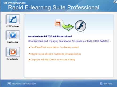 Wondershare Rapid E-Learning Suite Pro 5.2.0 software screenshot