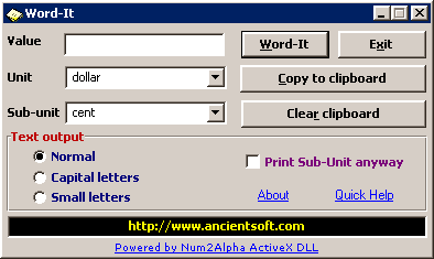 Word-It 1.0 software screenshot