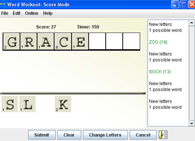 Word Workout 1.2 software screenshot
