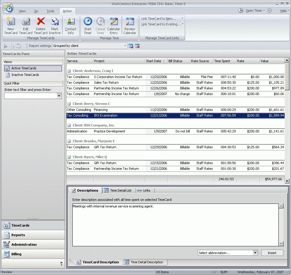 WorkCentrics for Microsoft Office 4.1.1538 software screenshot