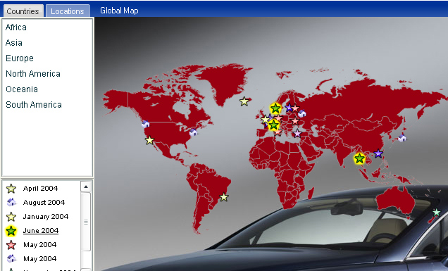 World Map in Flash 1.01 software screenshot