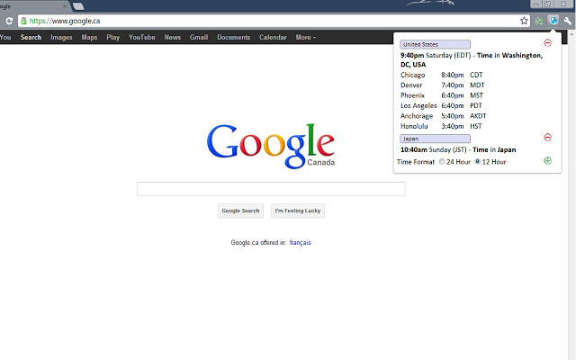 World Time for Chrome 2.0.2 software screenshot