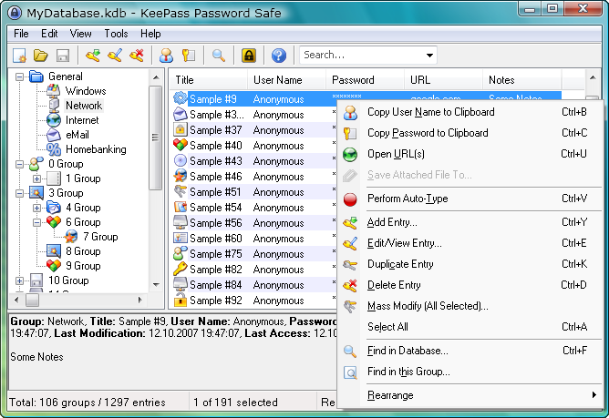X-KeePass Password Safe 2.26 [Rev8] software screenshot