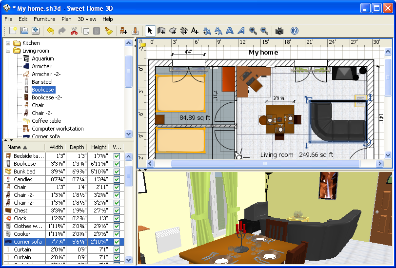 X-Sweet Home 3D 4.4 [rev18] software screenshot