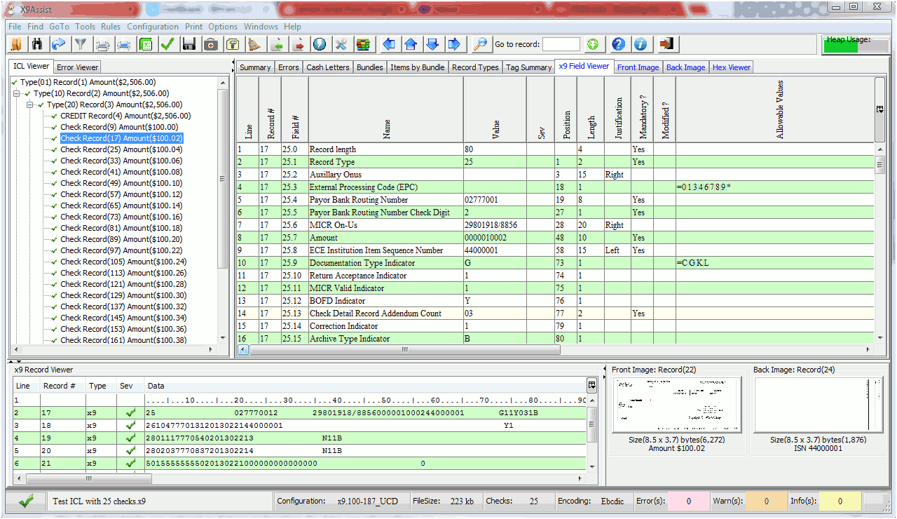 X9Assist + X9Vision R3.06 software screenshot