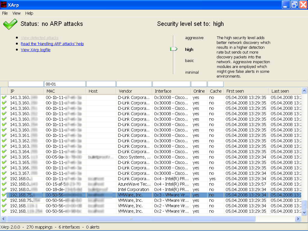 XArp 2.2.2 software screenshot