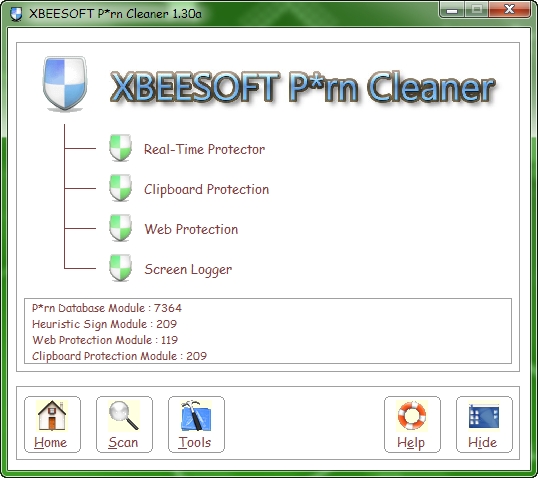 XBEESOFT Porn Cleaner 1.30 software screenshot
