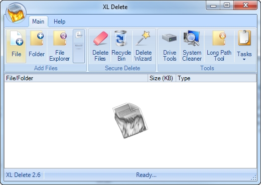 XL Delete 2.9.1.0 software screenshot