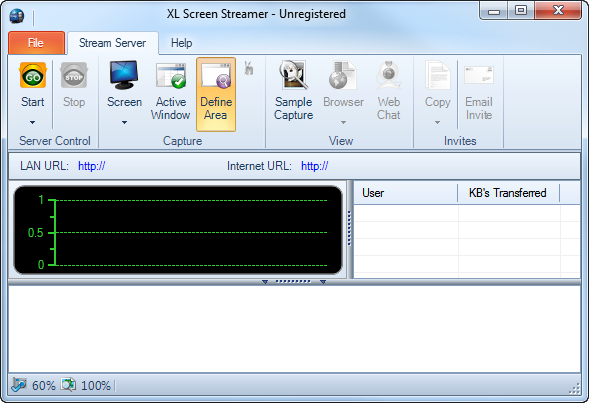 XL Screen Streamer 2.1.0.0 software screenshot