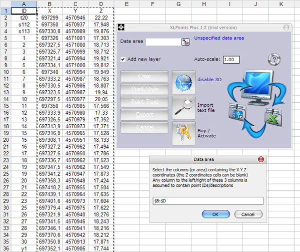 XLPoints Plus 1.3 software screenshot