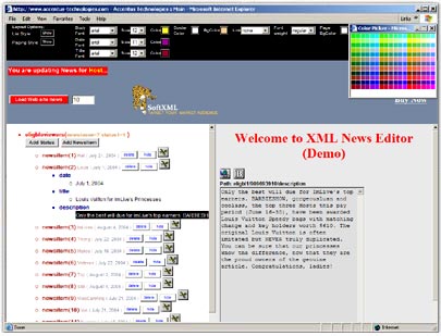 XML News Editor 2.0 1.0 software screenshot