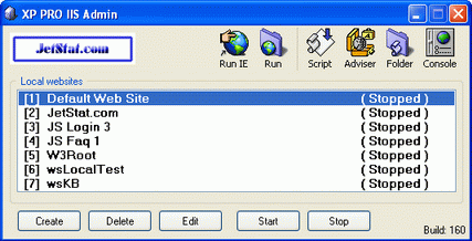 XP Pro IIS Admin 1.81 software screenshot