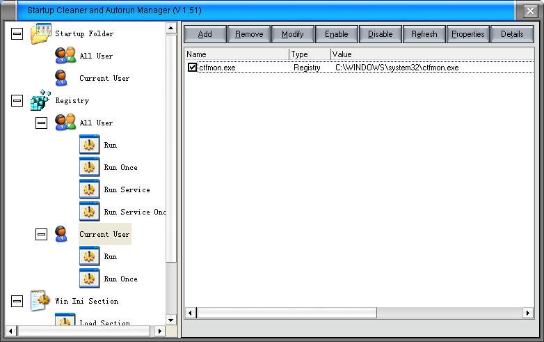 XP Start-Up Cleaner 2.0.1 software screenshot