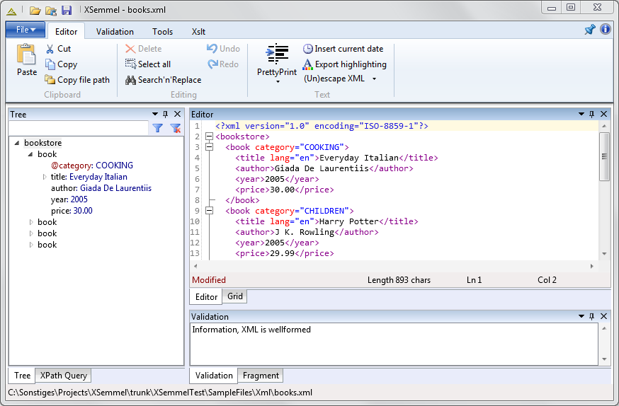 XSemmel 2014-05-29 software screenshot